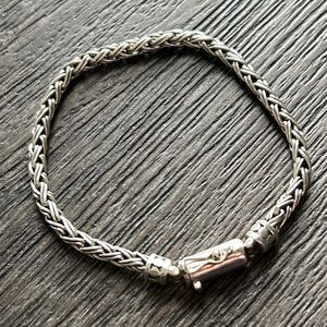 Sterling Silver Braided Bali Bracelet